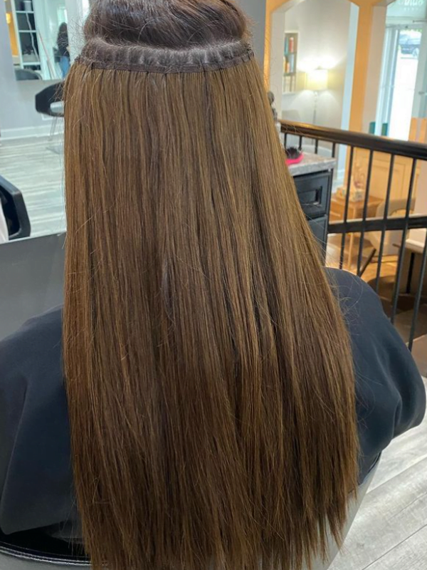 hand tied hair extension application clifton park ny